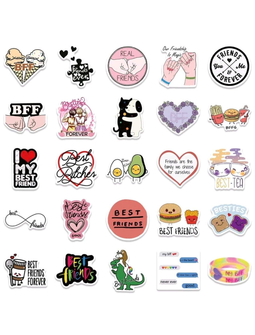 Best Friend Stickers : 5 random-in-a-pack