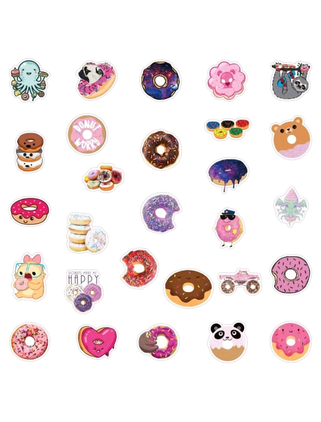 Donut Stickers : 5 random-in-a-pack