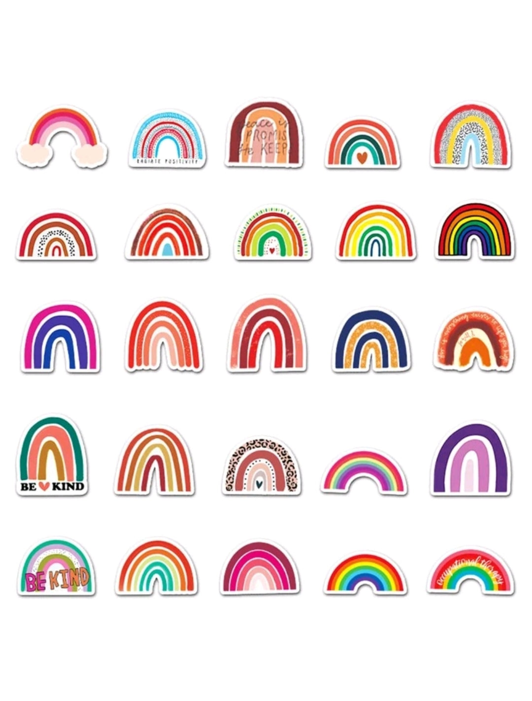 Rainbow Stickers : 5 random-in-a-pack