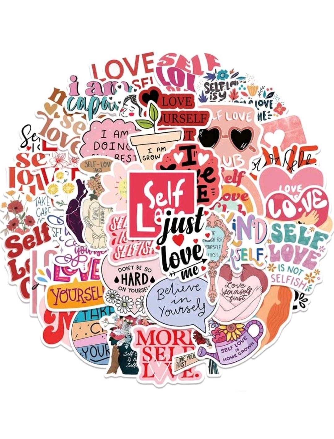 Self Love Stickers : 5 random-in-a-pack