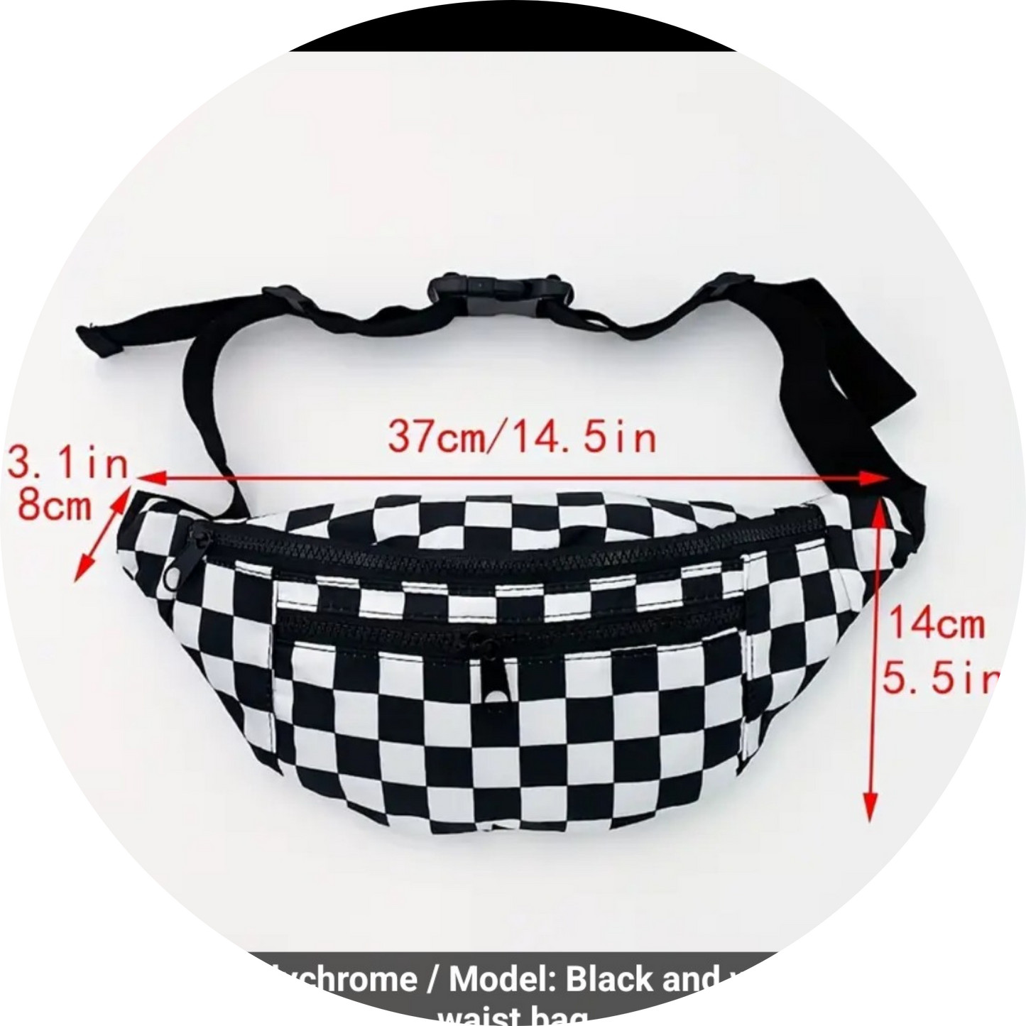 Checkered Fanny Pack