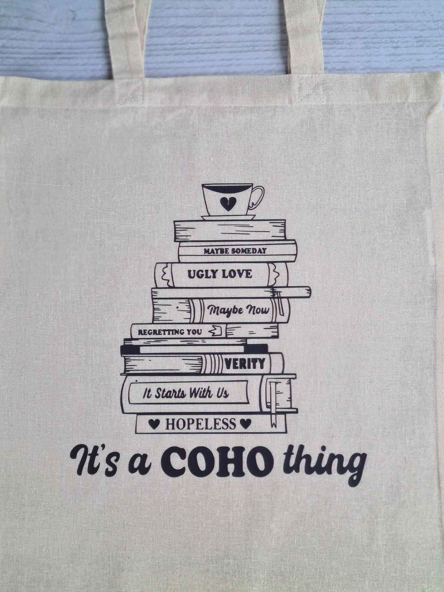Colleen Hoover Book Stack Tote