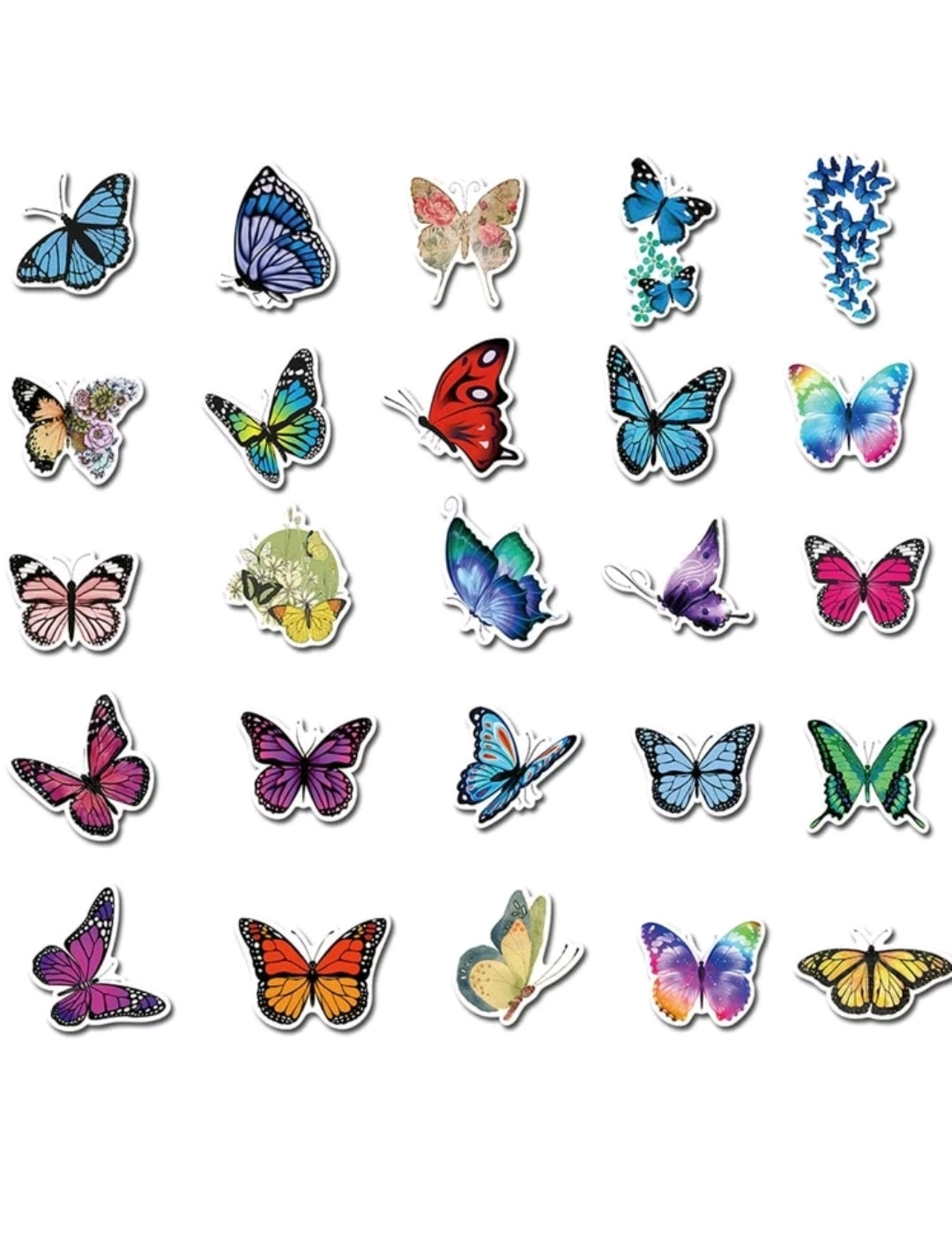 Butterfly Stickers : 5 random-in-a-pack