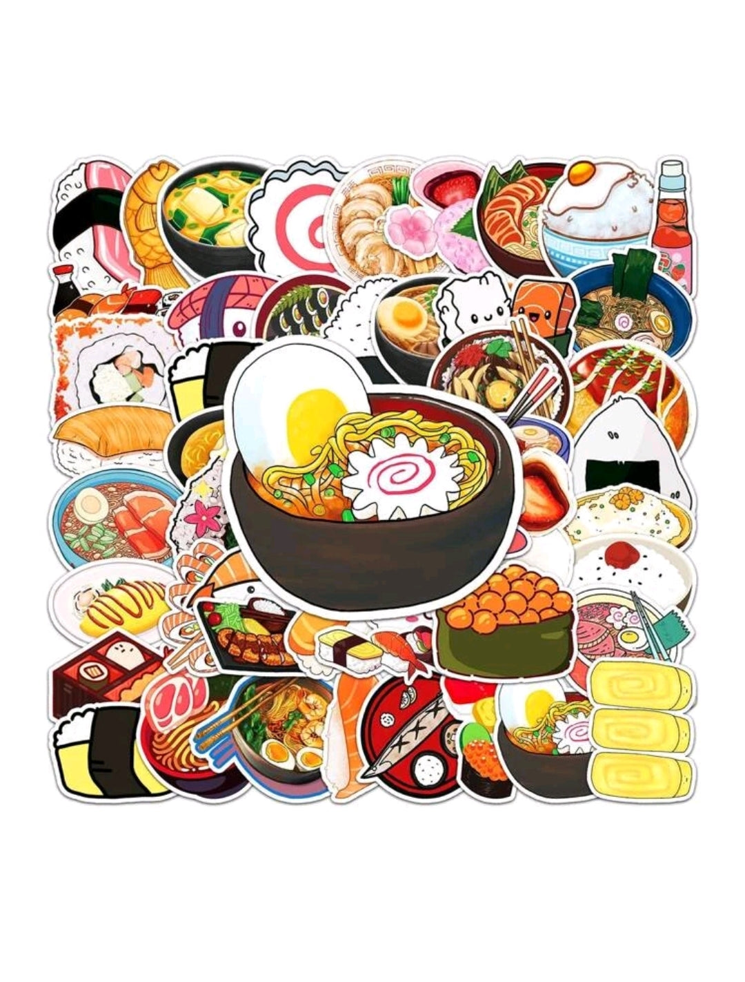 Japanese Food Stickers : 5 random-in-a-pack