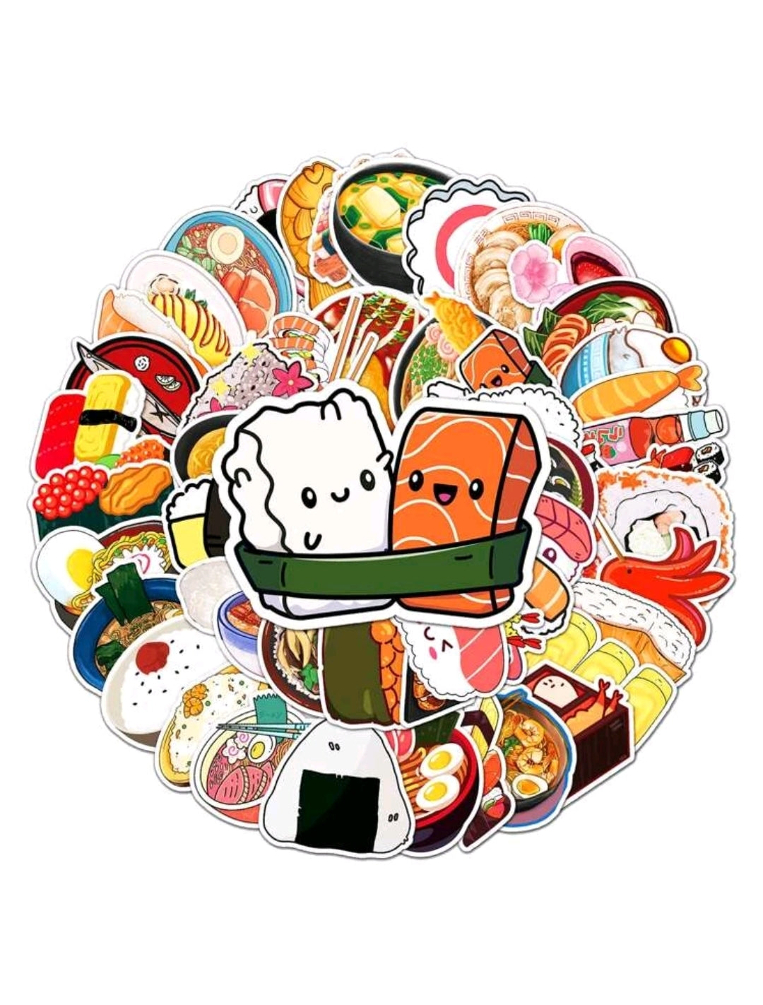 Japanese Food Stickers : 5 random-in-a-pack
