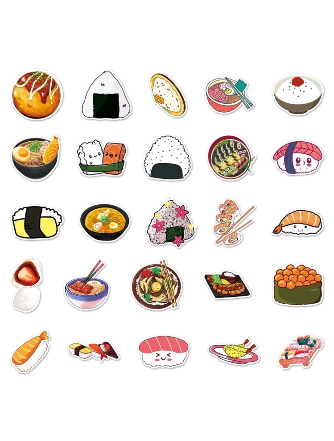 Japanese Food Stickers : 5 random-in-a-pack