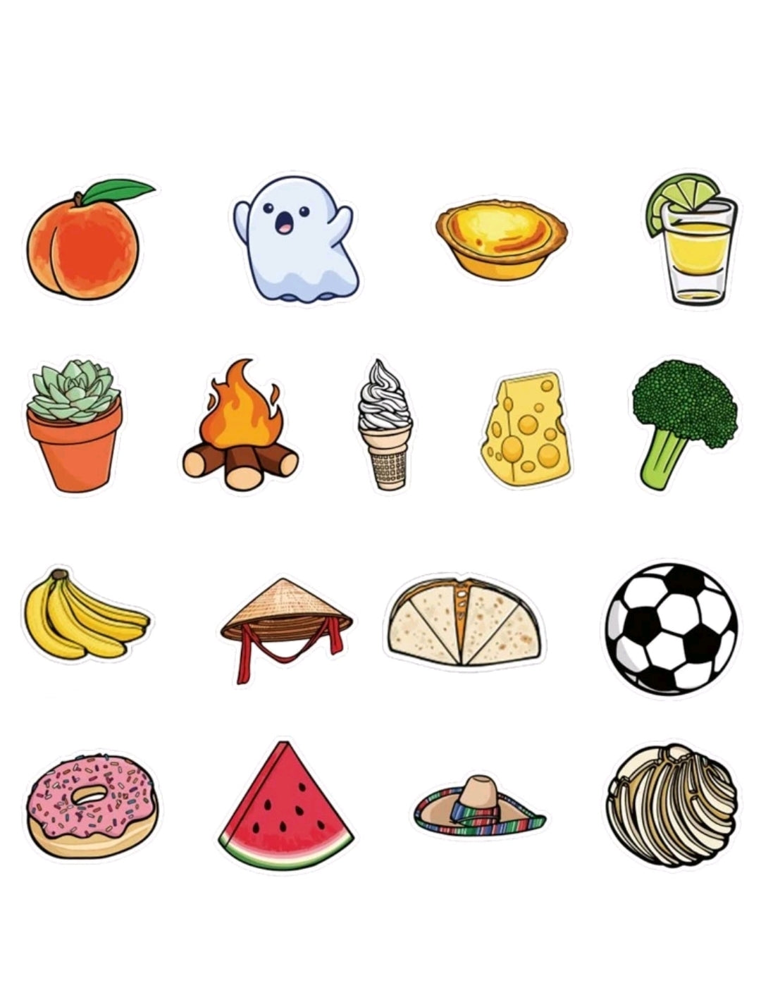 Food Stickers : 5 random-in-a-pack