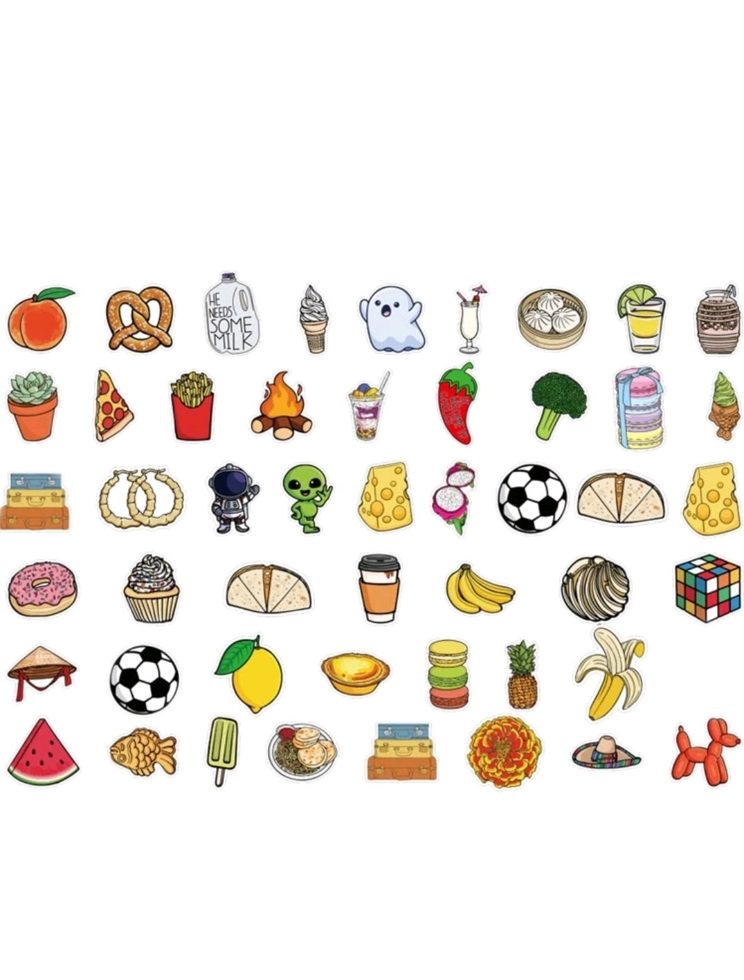 Food Stickers : 5 random-in-a-pack