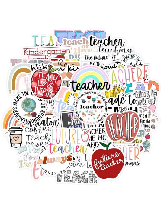 Teacher Graphic Stickers : 5 random-in-a-pack