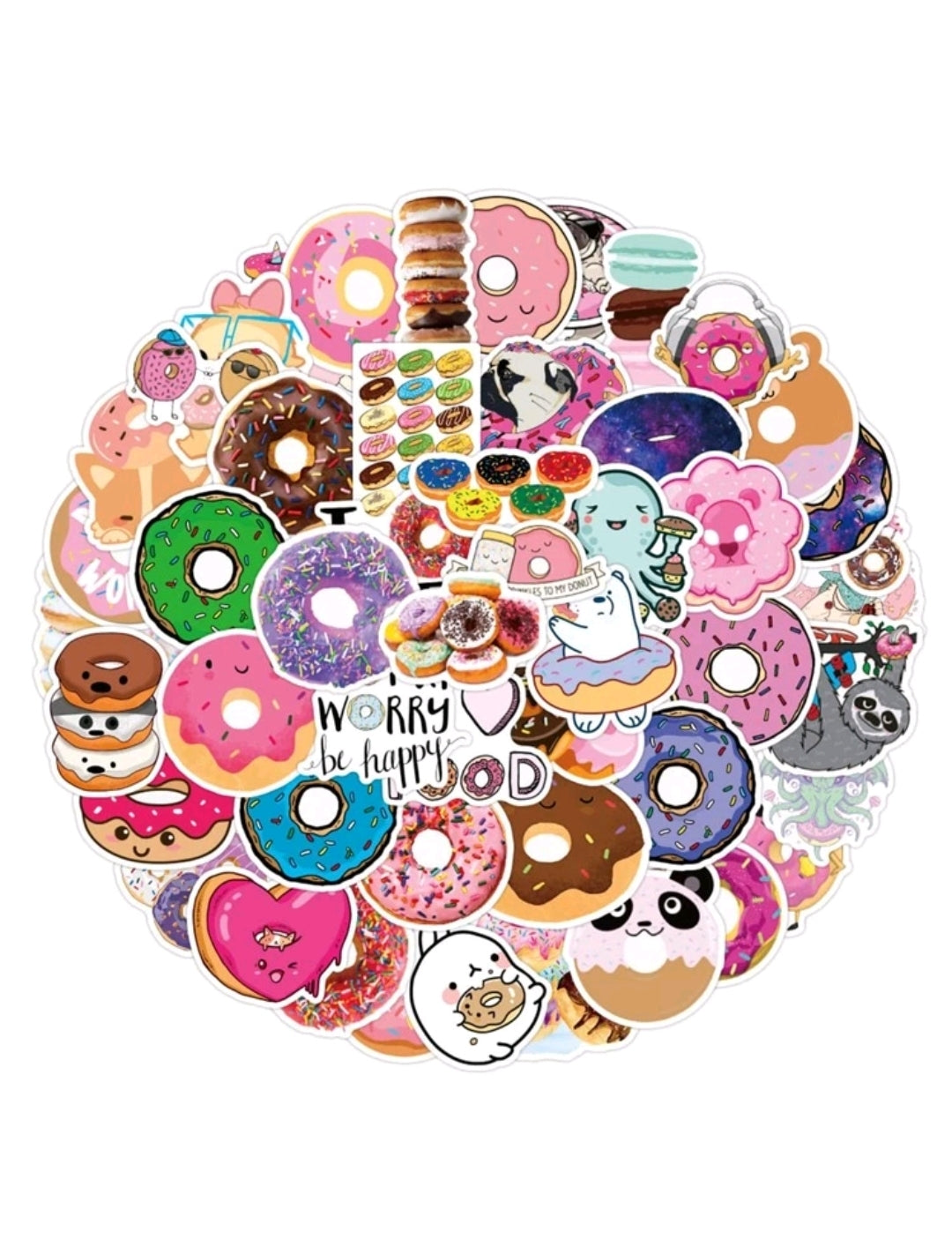 Donut Stickers : 5 random-in-a-pack