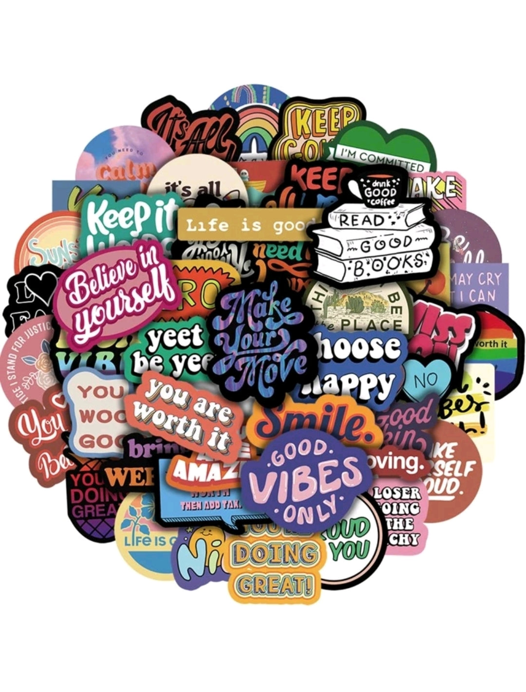 Letter Graphic Stickers : 5 random-in-a-pack