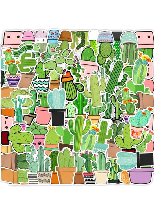 Cactus Stickers : 5 random-in-a-pack