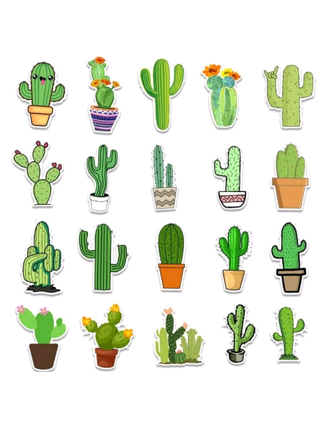 Cactus Stickers : 5 random-in-a-pack