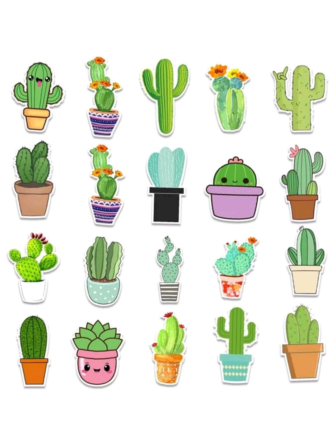 Cactus Stickers : 5 random-in-a-pack