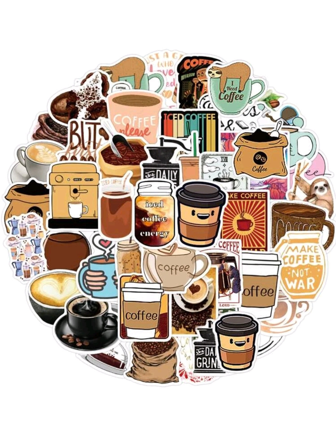 Coffee Stickers 1 : 5 random-in-a-pack
