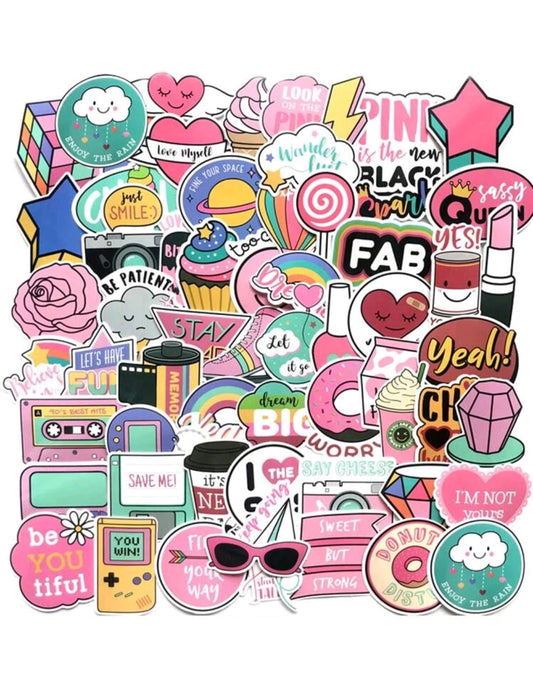 Y2K Preppy 2 Stickers : 5 random-in-a-pack