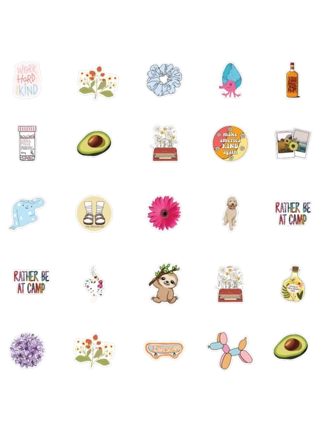 Mixed Pattern Stickers - 5 random-a-pack