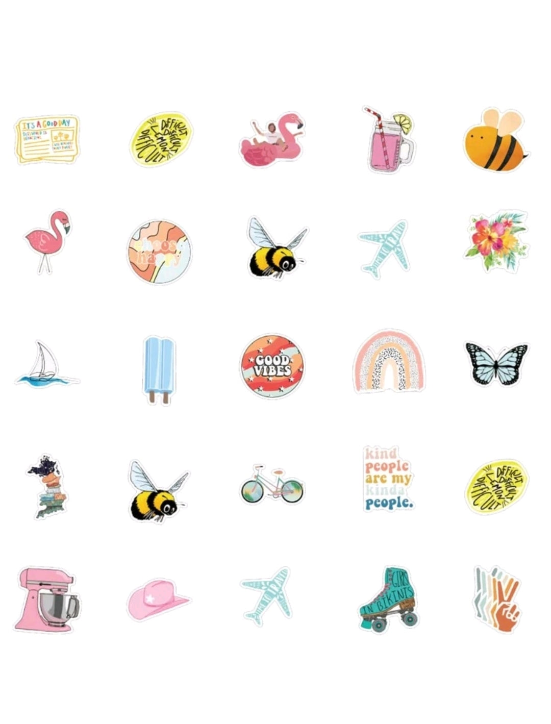 Mixed Pattern Stickers - 5 random-a-pack
