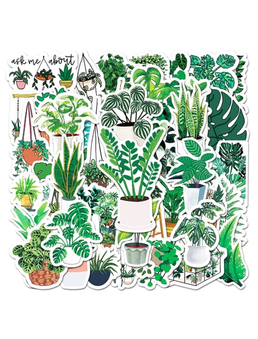 Plant Print Stickers : 5 random-in-a-pack