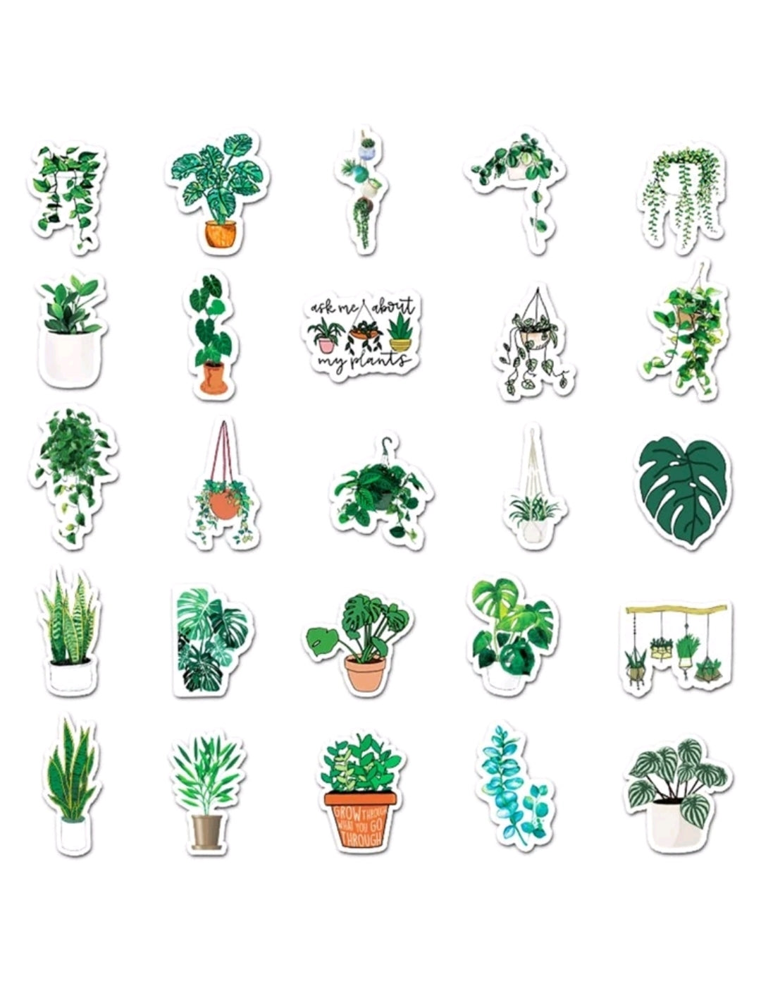 Plant Print Stickers : 5 random-in-a-pack