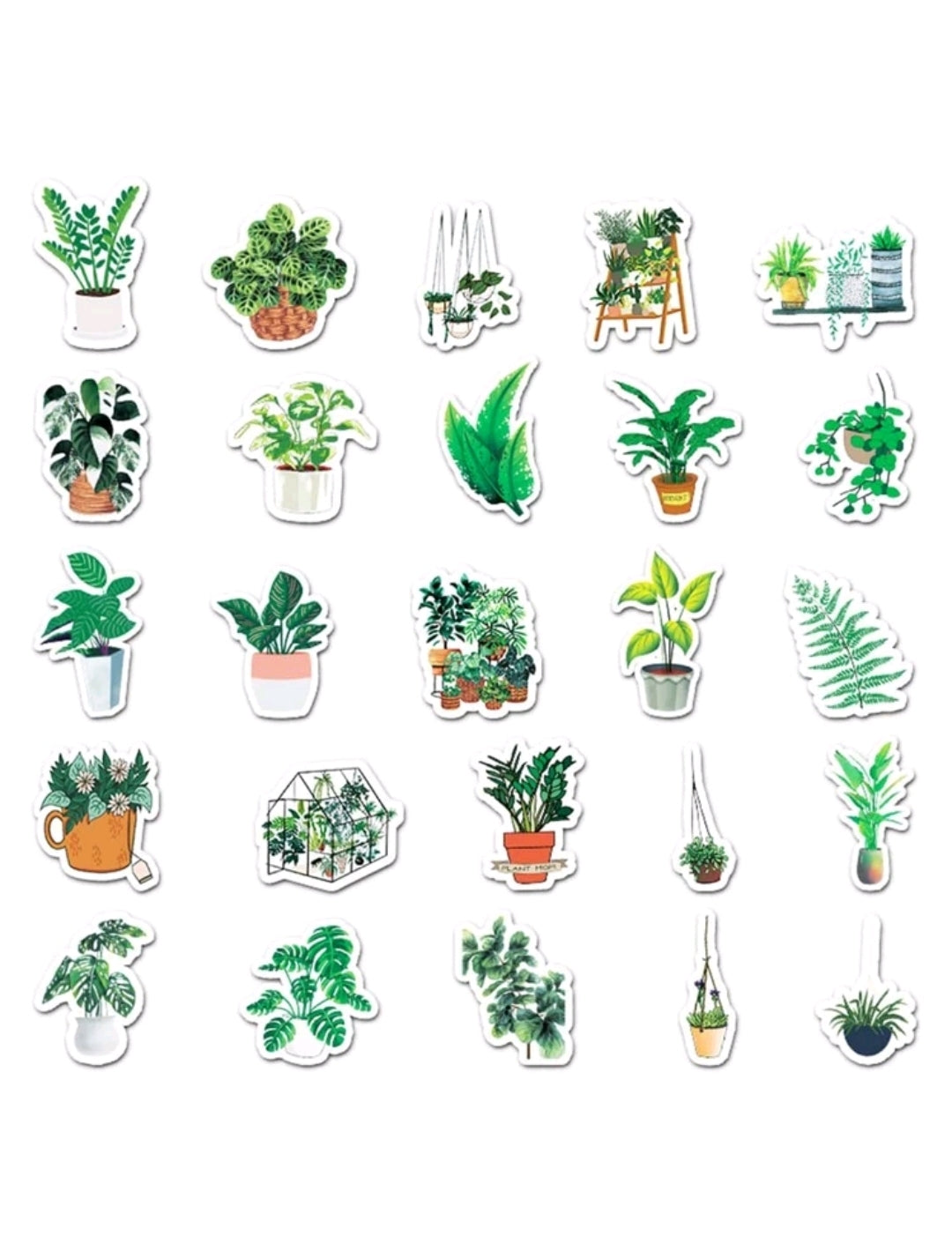 Plant Print Stickers : 5 random-in-a-pack