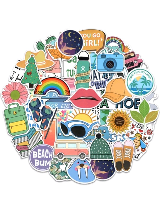 Vibey Mixed Pattern Stickers : 5 random-in-a-pack