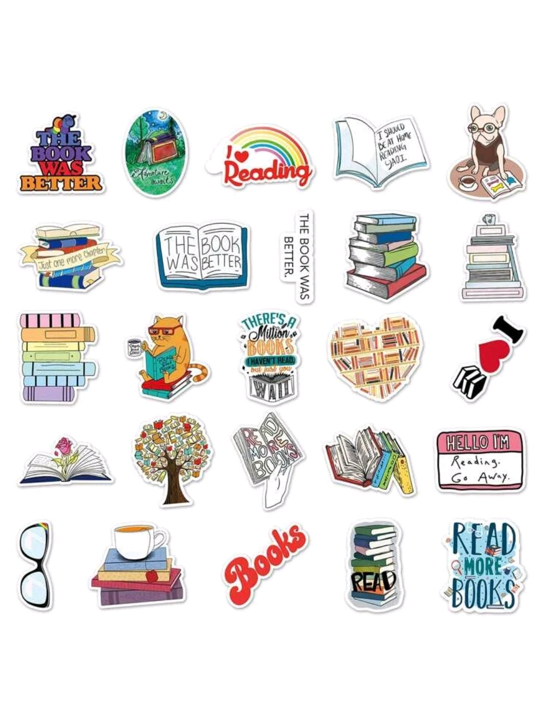 Book Stickers : 5 random-in-a-pack