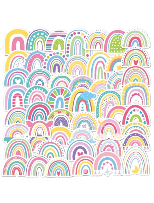 Multi Rainbow Stickers : 5 random-in-a-pack