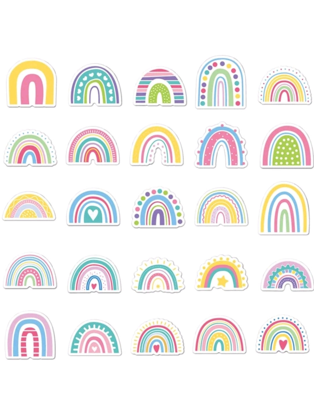 Multi Rainbow Stickers : 5 random-in-a-pack