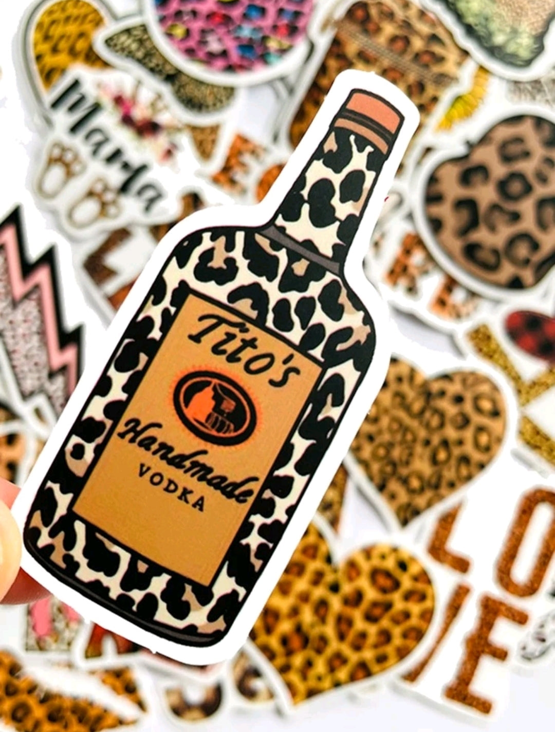 Leopard Print Stickers : 5 random-in-a-pack