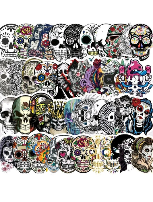 Skull Pattern Stickers : 5 random-in-a-pack